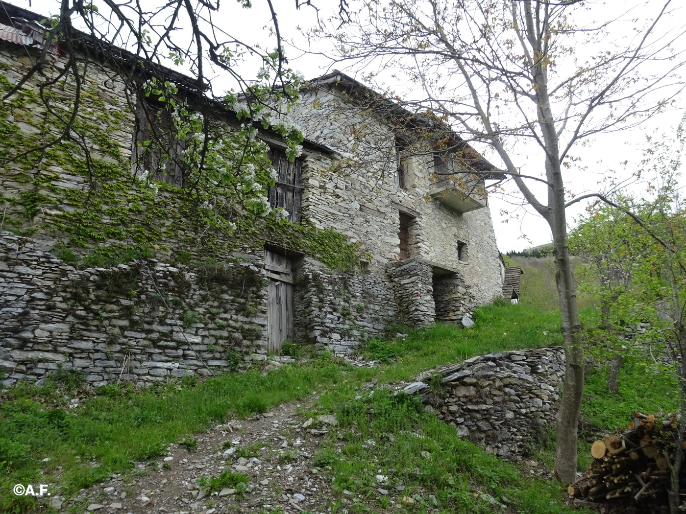 Le belle case in pietra della borgata Bavi