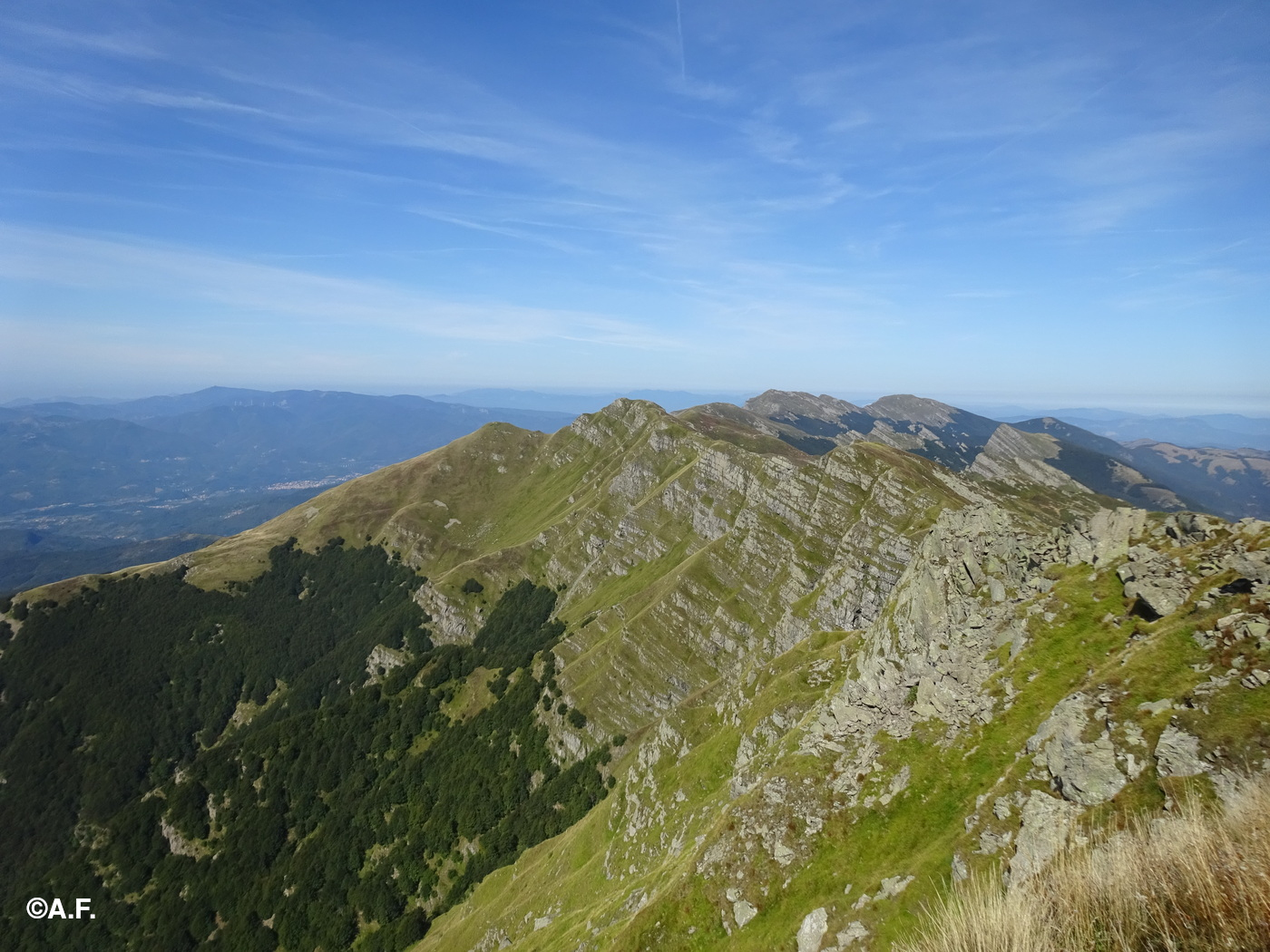 Panorama verso nord-ovest dal Monte Sillara