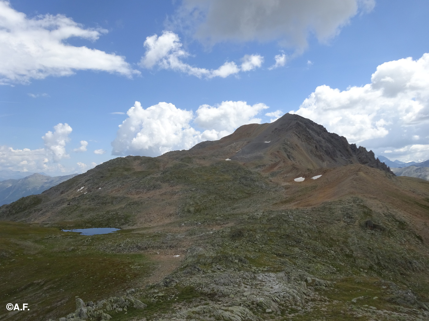 L'altopiano di Chazforà e il Piz Turettas visti dal Piz Chazforà
