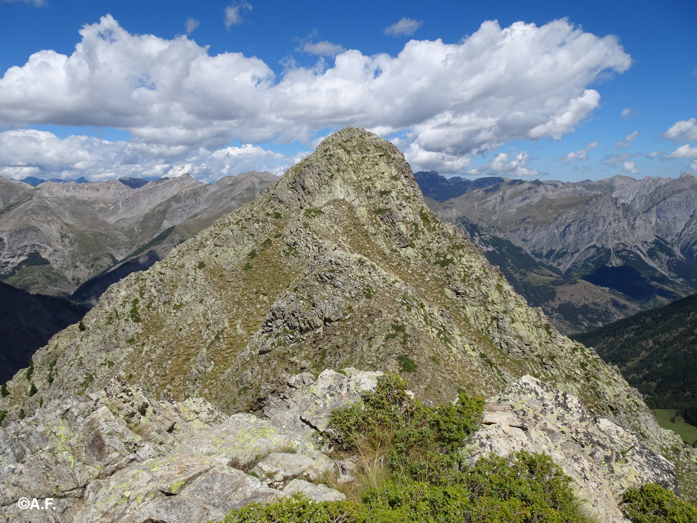 La Cima del Rouss vista dalla Costabella del Piz