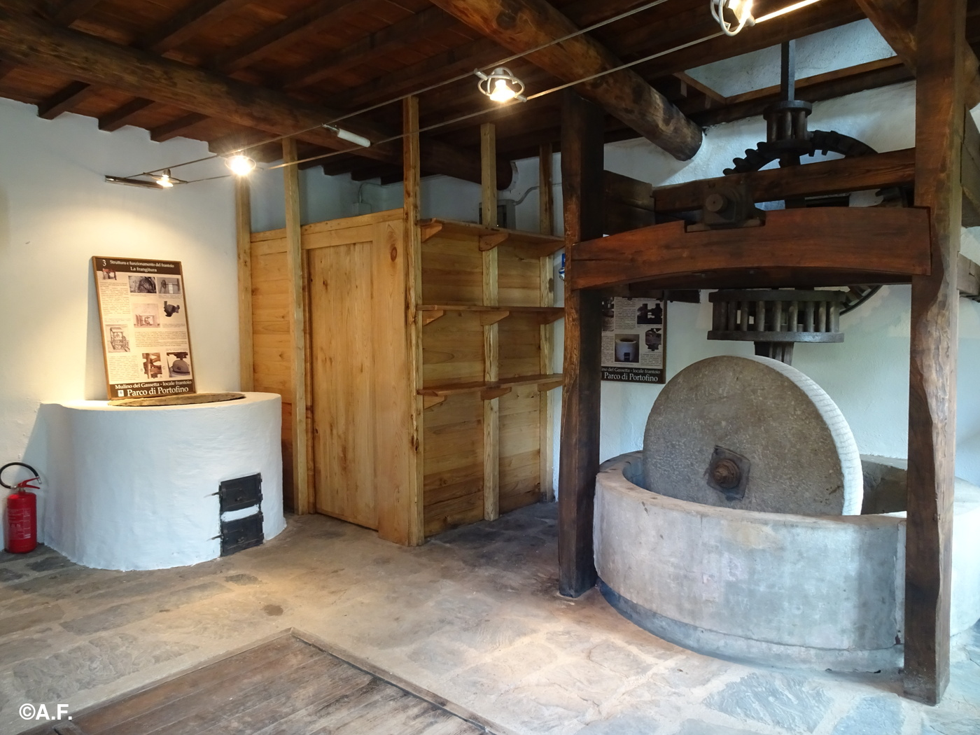 Il piccolo museo all'interno del Mulino del Gassetta