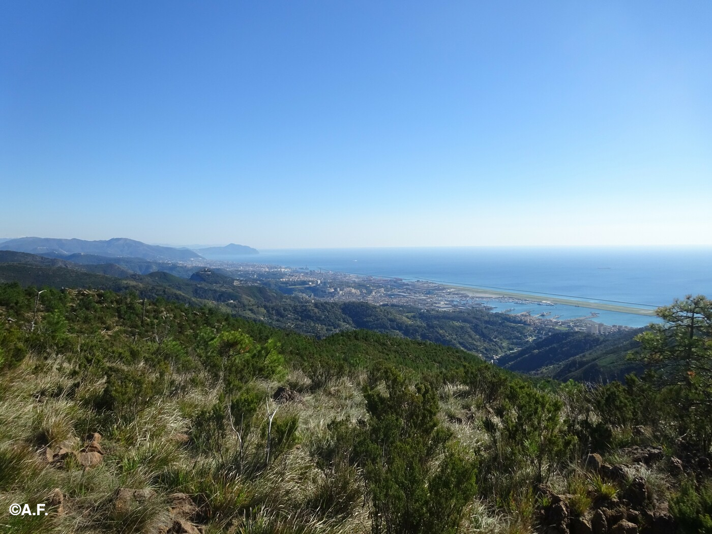 Panorama su Genova dai pressi del Cian de Figge