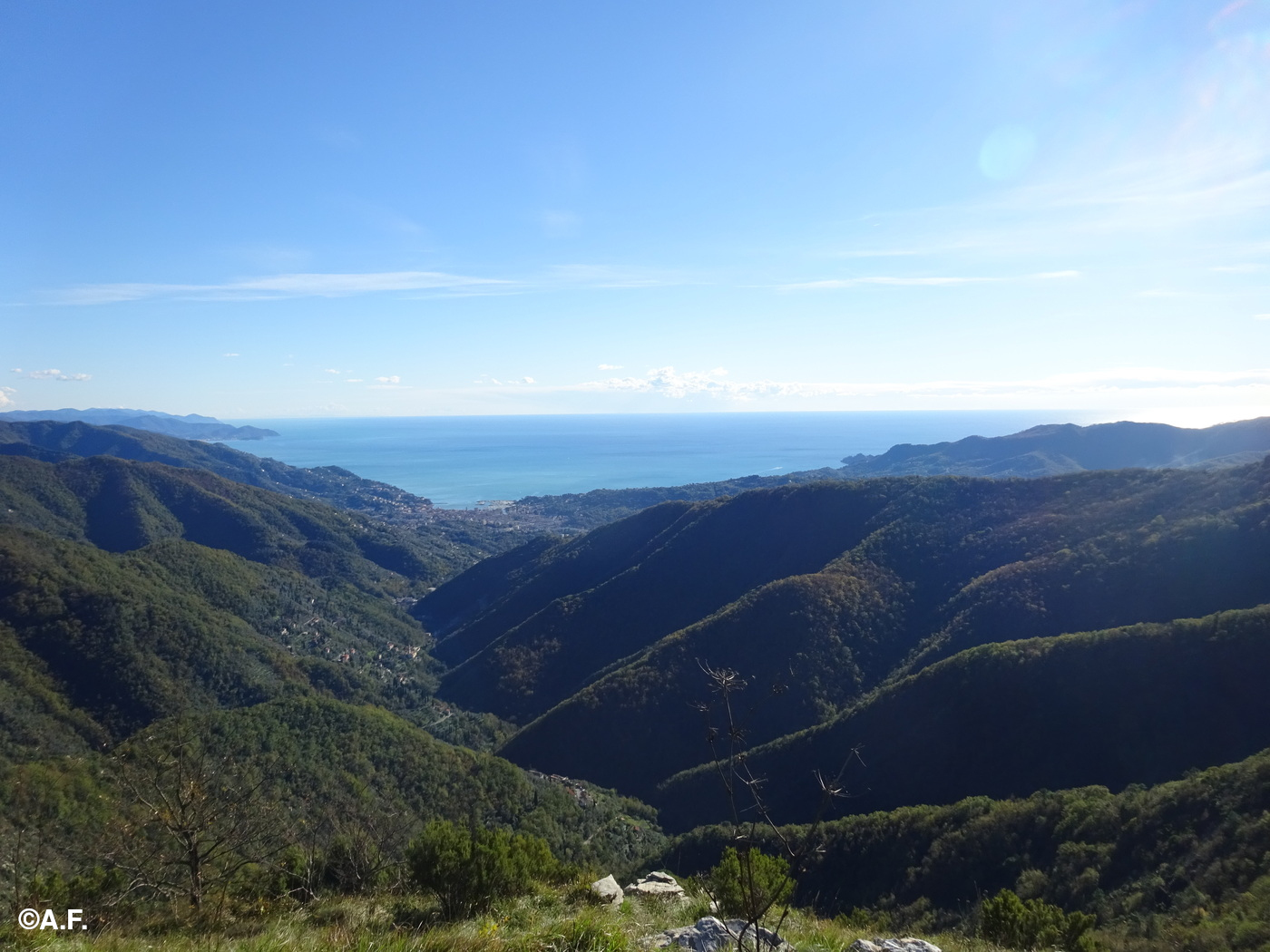 Panorama su Rapallo dal Monte Bello