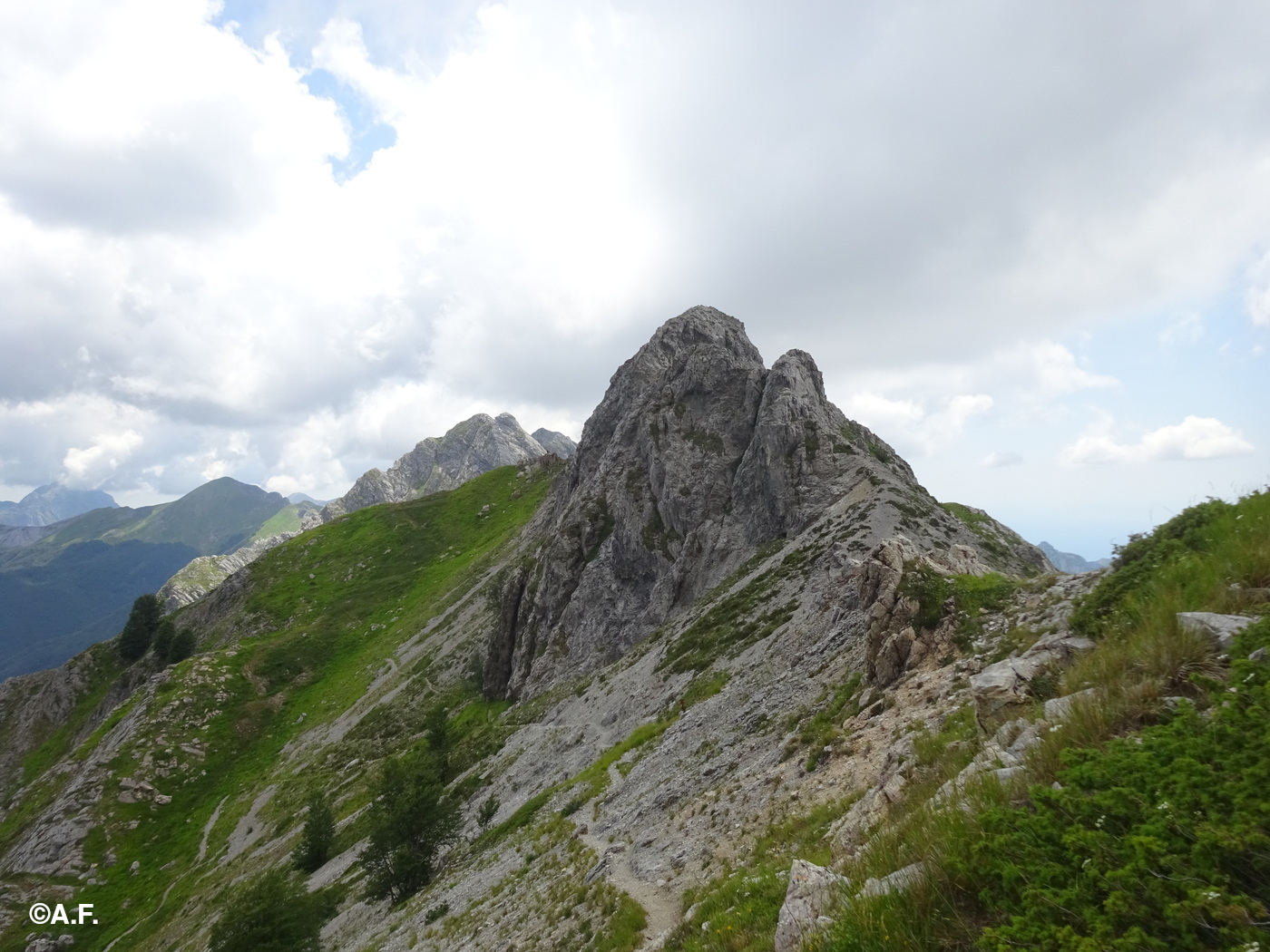 Il dirupato Monte Focoletta dai pressi del Passo della Tambura