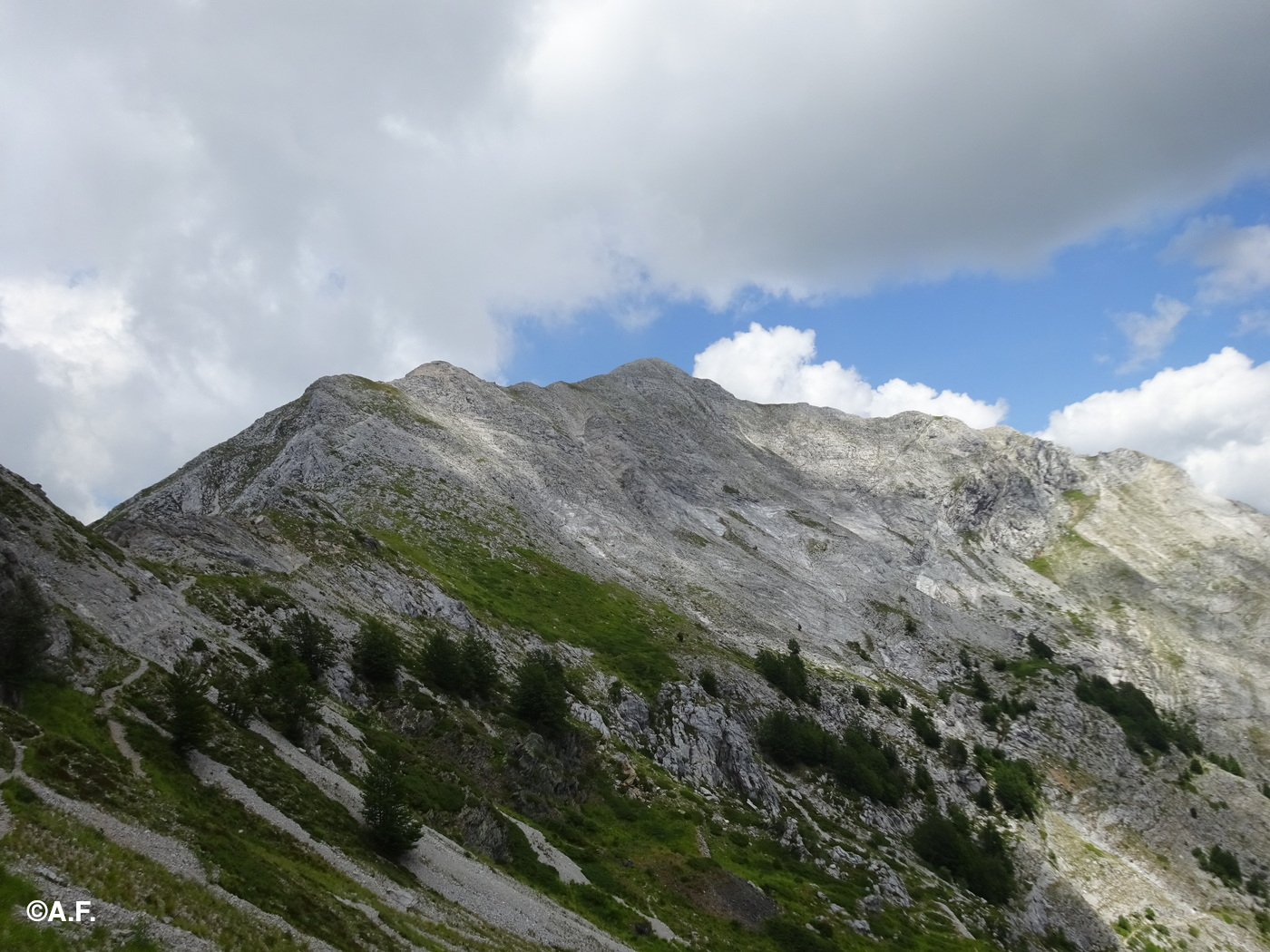Il Monte Tambura dalle pendici del Monte Focoletta