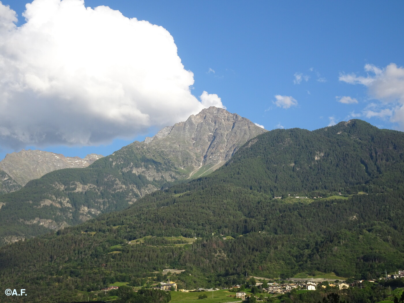 La Becca di Nona vista da Aosta